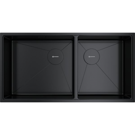 Мойка для кухни OMOIKIRI Taki 85-2-LB-U/IF Side GB двухчашевая 850х440x1,2 мм, графит