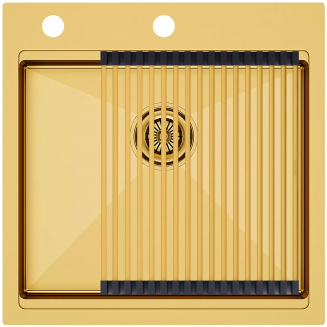 Мойка для кухни PAULMARK Kroner-Pro 51 510х510x1,2 мм, золото
