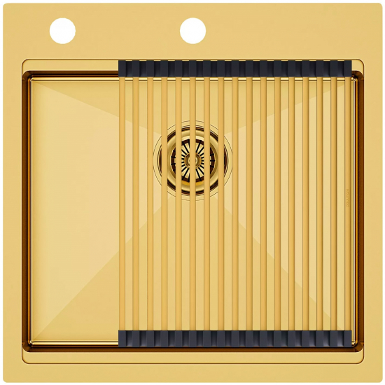Мойка для кухни PAULMARK Kroner-Pro 51 510х510x1,2 мм, золото