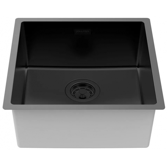 Мойка для кухни PAULMARK Lassan 44 UNI 440х440x1 мм, матовый чёрный
