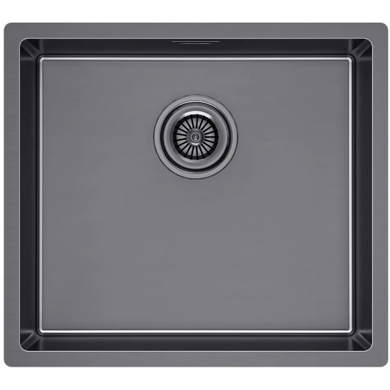 Мойка для кухни PAULMARK Lassan 49 UNI 490х440x1 мм, воронёная сталь