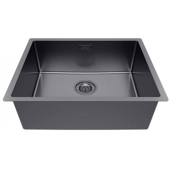 Мойка для кухни PAULMARK Lassan 54 UNI 540х440x1 мм, воронёная сталь