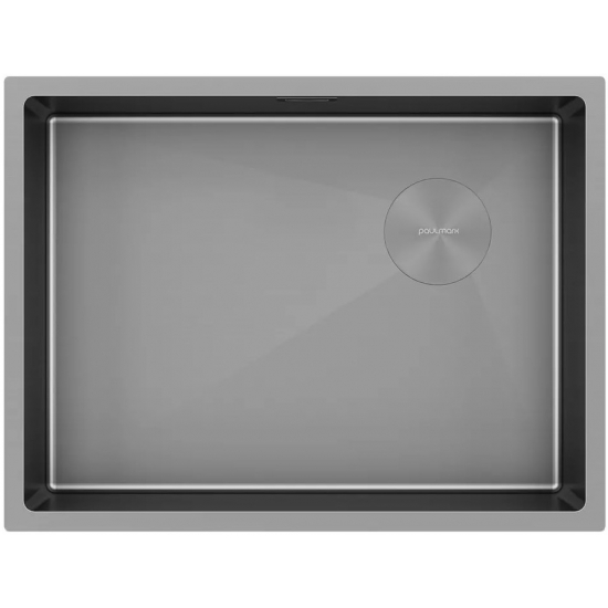 Мойка для кухни PAULMARK Next-Skew 58 UNI 580х440x1,2 мм, матовый серый