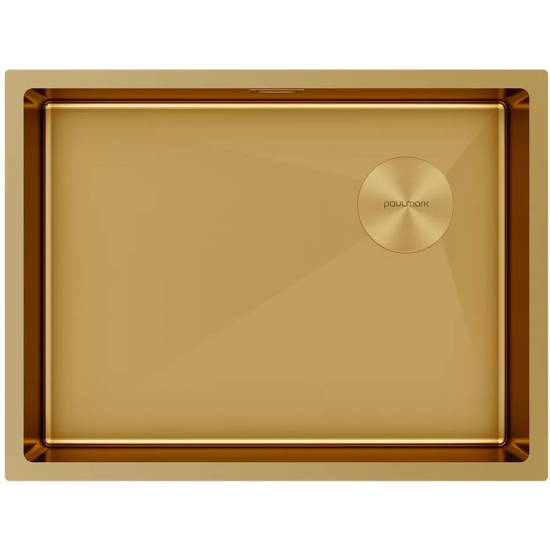Мойка для кухни PAULMARK Next-Skew 58 UNI 580х440x1,2 мм, золото