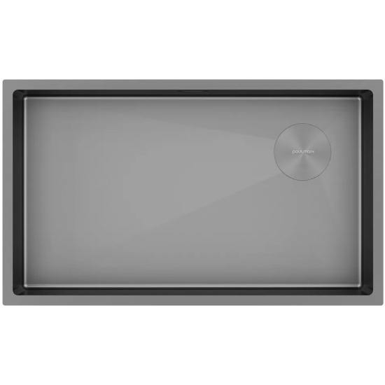 Мойка для кухни PAULMARK Next-Skew 74 UNI 740х440x1,2 мм, матовый серый