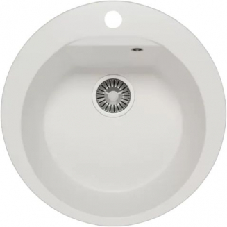 Мойка для кухни POLYGRAN Atol-520 D=520 мм, белый хлопок