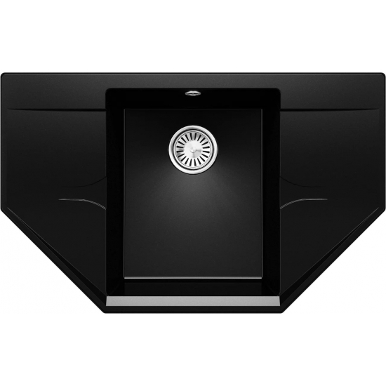 Мойка для кухни POLYGRAN Riff-800 чаша+2 крыла 800х500 мм угловая, космос