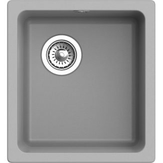 Мойка для кухни RIVELATO Berkana 35 415х455 мм кварцевая, grigio metallizzato