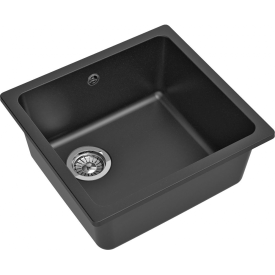 Мойка для кухни RIVELATO Berkana 45 485х455 мм кварцевая, antracite