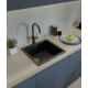 Мойка для кухни RIVELATO Berkana 45 485х455 мм кварцевая, antracite