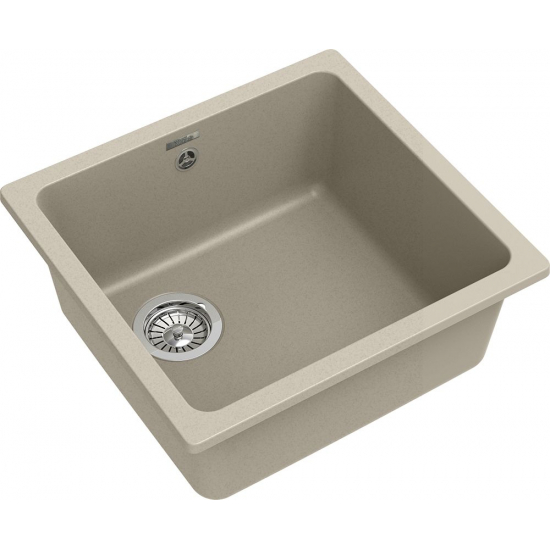 Мойка для кухни RIVELATO Berkana 45 485х455 мм кварцевая, beige scuro