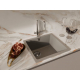 Мойка для кухни RIVELATO Berkana 45 485х455 мм кварцевая, grigio metallizzato