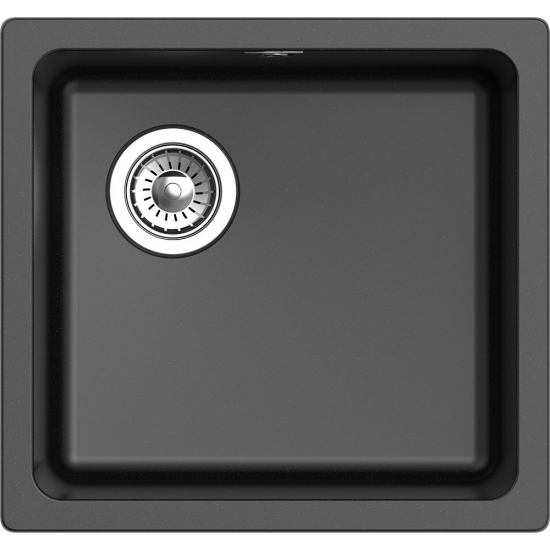 Мойка для кухни RIVELATO Berkana 45 485х455 мм кварцевая, nero