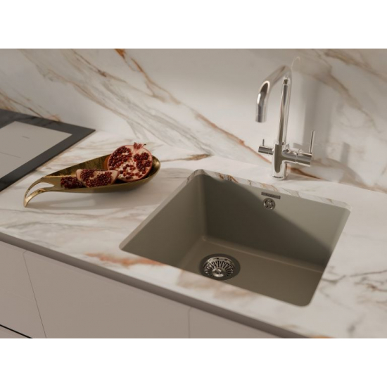 Мойка для кухни RIVELATO Berkana 45 485х455 мм кварцевая, topazio