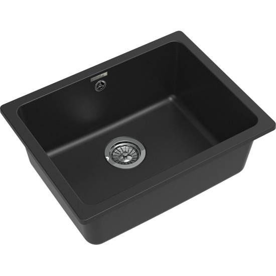 Мойка для кухни RIVELATO Berkana 50 560х430 мм кварцевая, antracite
