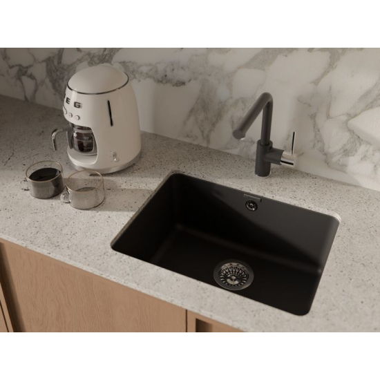 Мойка для кухни RIVELATO Berkana 50 560х430 мм кварцевая, antracite