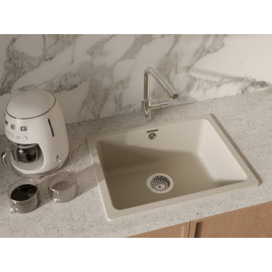 Мойка для кухни RIVELATO Berkana 50 560х430 мм кварцевая, beige scuro