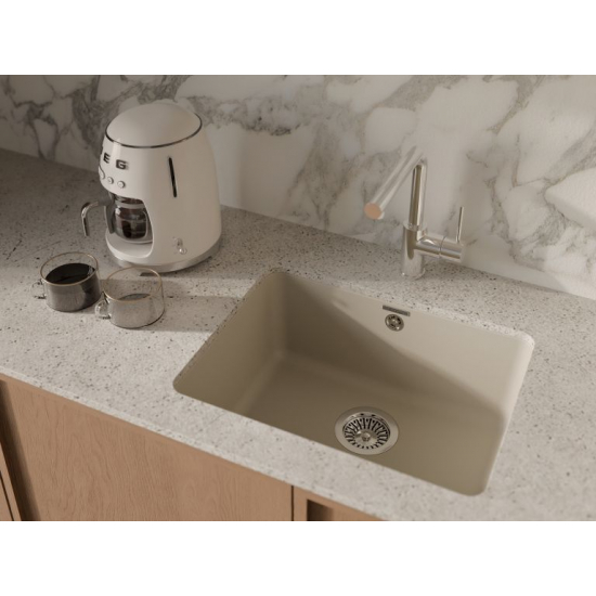 Мойка для кухни RIVELATO Berkana 50 560х430 мм кварцевая, beige scuro