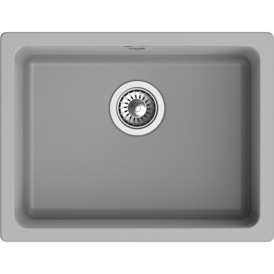 Мойка для кухни RIVELATO Berkana 50 560х430 мм кварцевая, grigio metallizzato