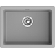Мойка для кухни RIVELATO Berkana 50 560х430 мм кварцевая, grigio metallizzato