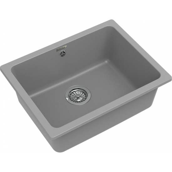 Мойка для кухни RIVELATO Berkana 50 560х430 мм кварцевая, grigio metallizzato