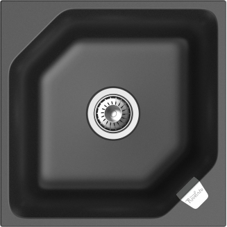 Мойка для кухни RIVELATO Locus 50 500х500 мм кварцевая, antracite