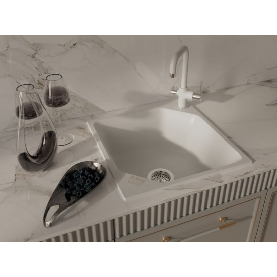 Мойка для кухни RIVELATO Locus 50 500х500 мм кварцевая, brina