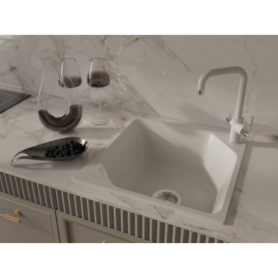 Мойка для кухни RIVELATO Locus 50 500х500 мм кварцевая, brina