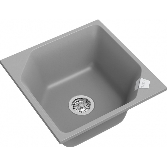 Мойка для кухни RIVELATO Locus 50 500х500 мм кварцевая, grigio metallizzat