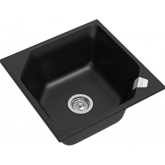 Мойка для кухни RIVELATO Locus 50 500х500 мм кварцевая, nero