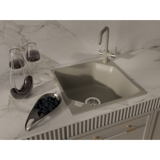 Мойка для кухни RIVELATO Locus 50 500х500 мм кварцевая, topazio