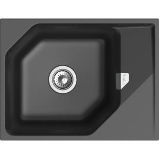 Мойка для кухни RIVELATO Locus 65 с крылом 650х500 мм кварцевая, antracite