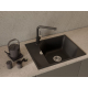 Мойка для кухни RIVELATO Locus 65 с крылом 650х500 мм кварцевая, antracite