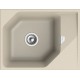 Мойка для кухни RIVELATO Locus 65 с крылом 650х500 мм кварцевая, beige scuro