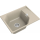 Мойка для кухни RIVELATO Locus 65 с крылом 650х500 мм кварцевая, beige scuro