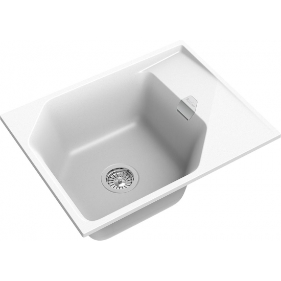 Мойка для кухни RIVELATO Locus 65 с крылом 650х500 мм кварцевая, brina