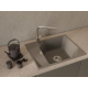 Мойка для кухни RIVELATO Locus 65 с крылом 650х500 мм кварцевая, grigio metallizzato