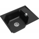 Мойка для кухни RIVELATO Locus 65 с крылом 650х500 мм кварцевая, nero