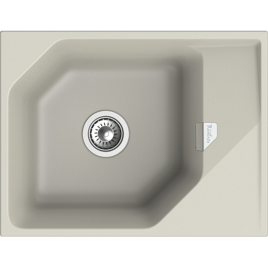 Мойка для кухни RIVELATO Locus 65 с крылом 650х500 мм кварцевая, topazio