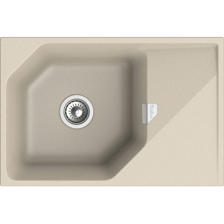 Мойка для кухни RIVELATO Locus 75 с крылом 750х500 мм кварцевая, beige scuro