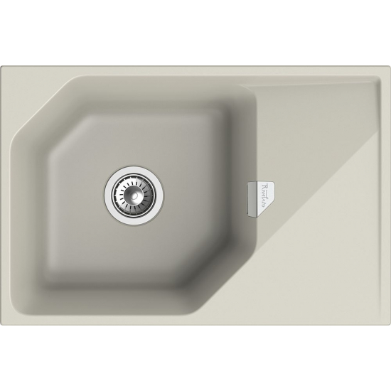 Мойка для кухни RIVELATO Locus 75 с крылом 750х500 мм кварцевая, topazio
