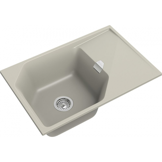 Мойка для кухни RIVELATO Locus 75 с крылом 750х500 мм кварцевая, topazio