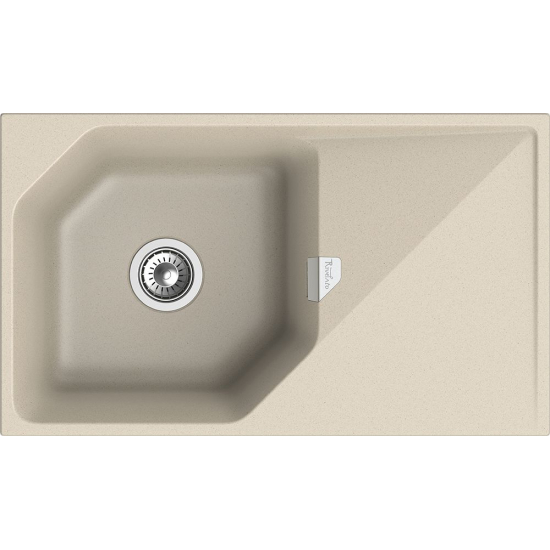 Мойка для кухни RIVELATO Locus 85 с крылом 850х500 мм кварцевая, beige scuro