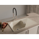 Мойка для кухни RIVELATO Locus 85 с крылом 850х500 мм кварцевая, beige scuro