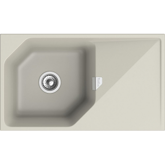 Мойка для кухни RIVELATO Locus 85 с крылом 850х500 мм кварцевая, topazio