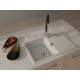 Мойка для кухни RIVELATO Raum 78 с крылом 780х500 мм кварцевая, brina