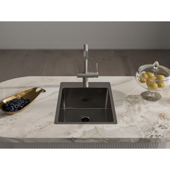 Мойка для кухни RIVELATO Rinox 3850 380х500x1 мм, PVD black