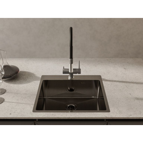 Мойка для кухни RIVELATO Rinox 5450 540х500x1 мм, PVD black