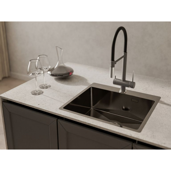 Мойка для кухни RIVELATO Rinox 5450 540х500x1 мм, PVD black
