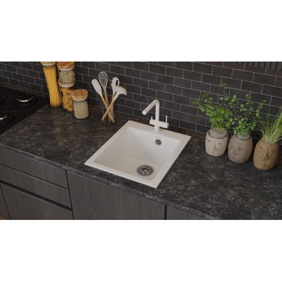 Мойка для кухни SANTREK AQUA PRO Boxy SA-B505 427х505 мм, иней